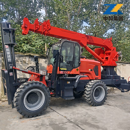 5 tons off-road forklift crane
