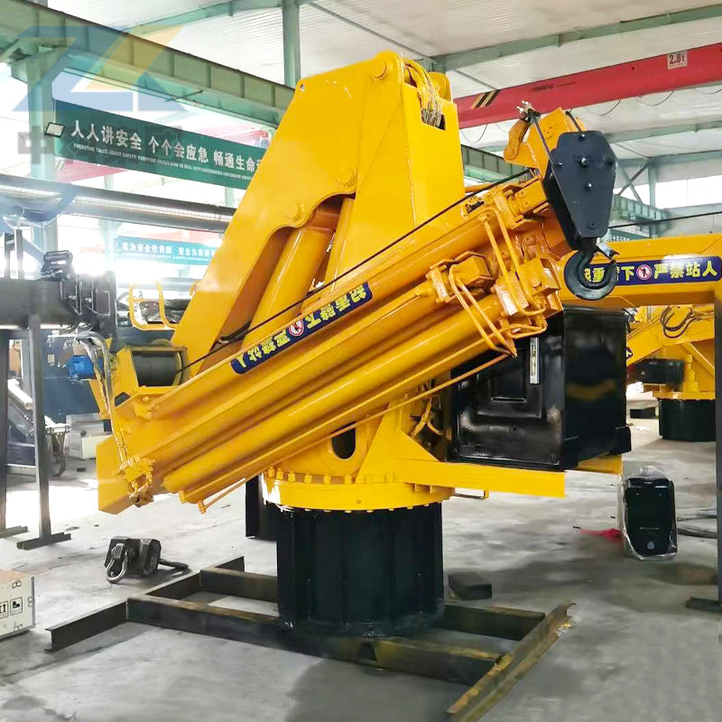 6.3-ton folding boom crane
