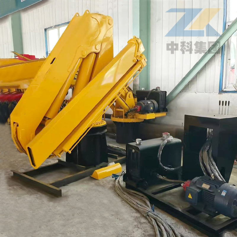 6.3-ton folding boom crane