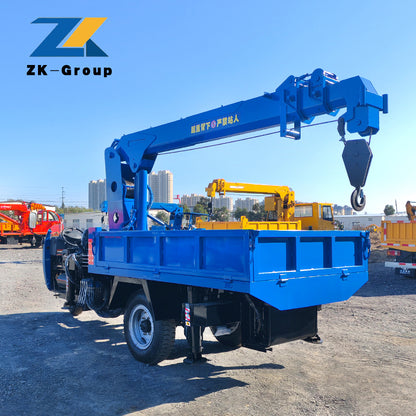 Tricycle equipped with a crane