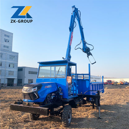 Truck-mounted log grapple