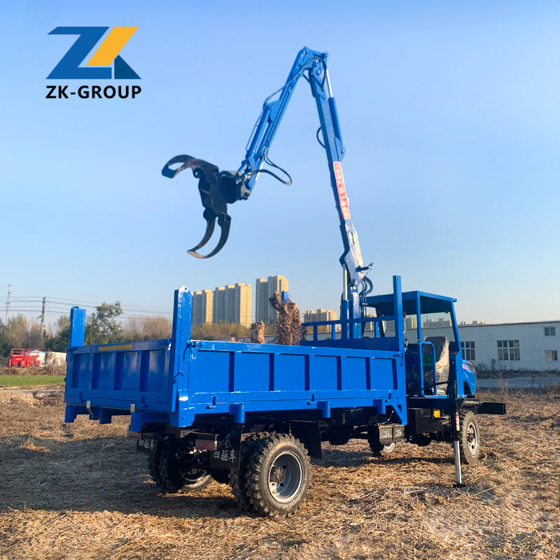 Truck-mounted log grapple