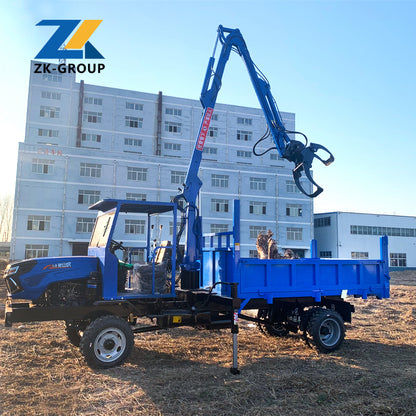Truck-mounted log grapple
